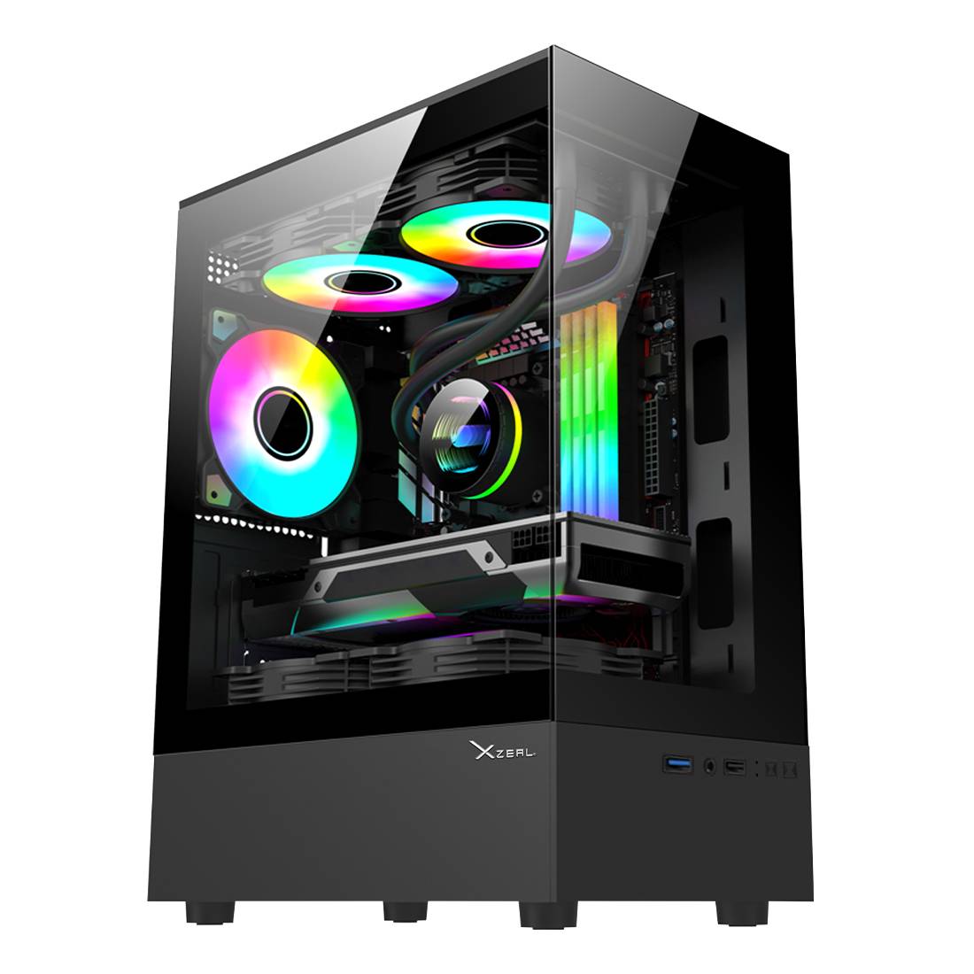 Gabinetes para Computadoras Xzeal X-Zynergy XZGAZNY1B
