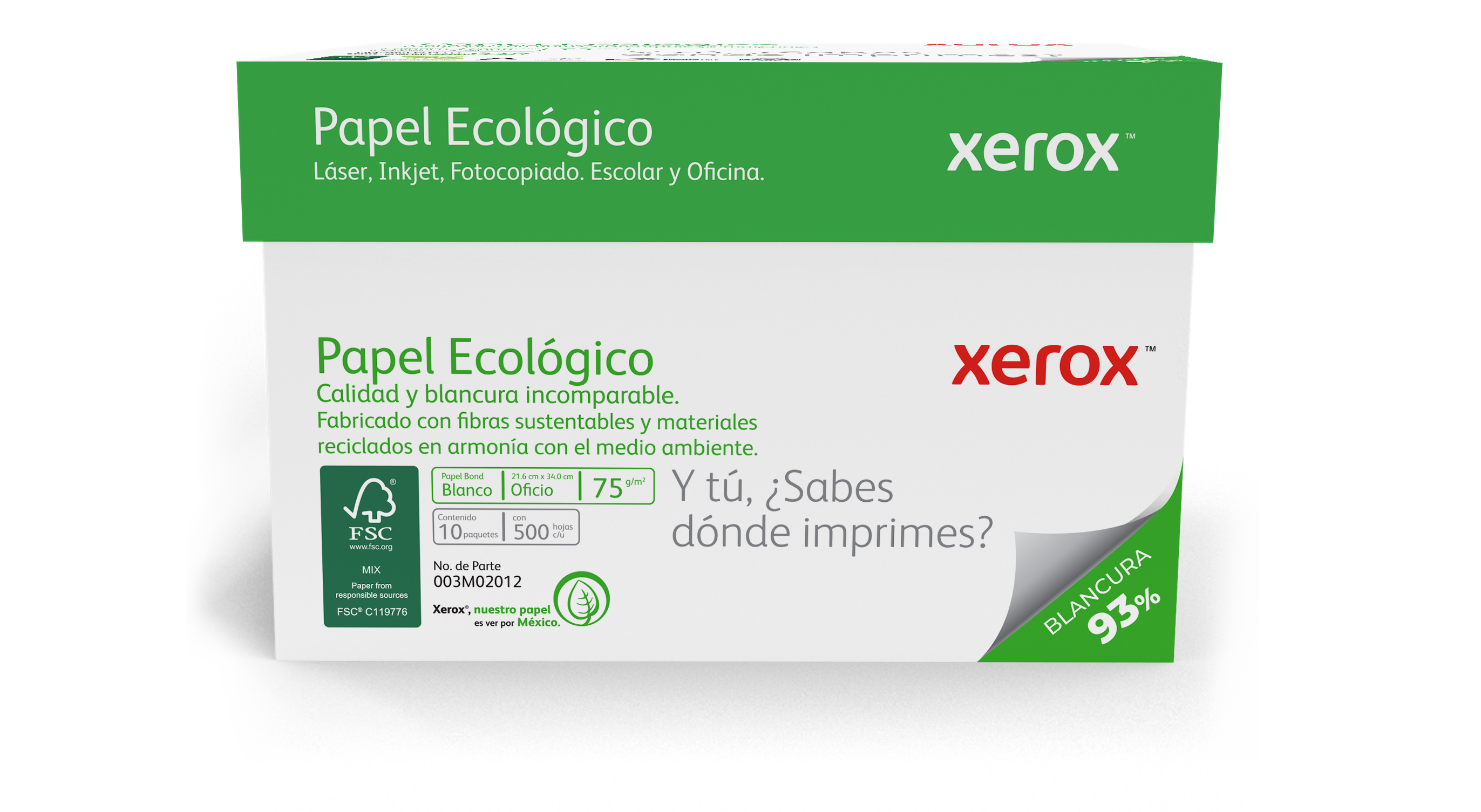 Papel Bond Ecológico Oficio XEROX Ecológico